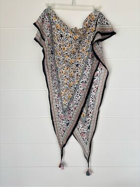 J. Jill Floral Scarf with Tassel Ends